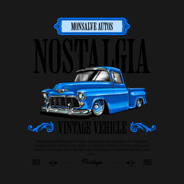 Classic American Pickup Truck Illustration by monsalveautos