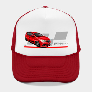 Renault sandero sport red car illustration | Dacia sandero Hat