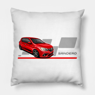 Renault sandero sport red car illustration | Dacia sandero Pillow