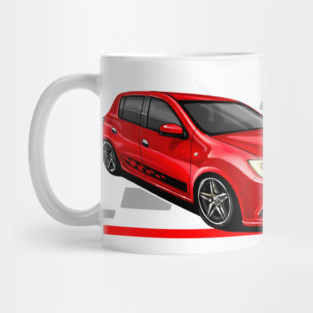 Renault sandero sport red car illustration | Dacia sandero Mug