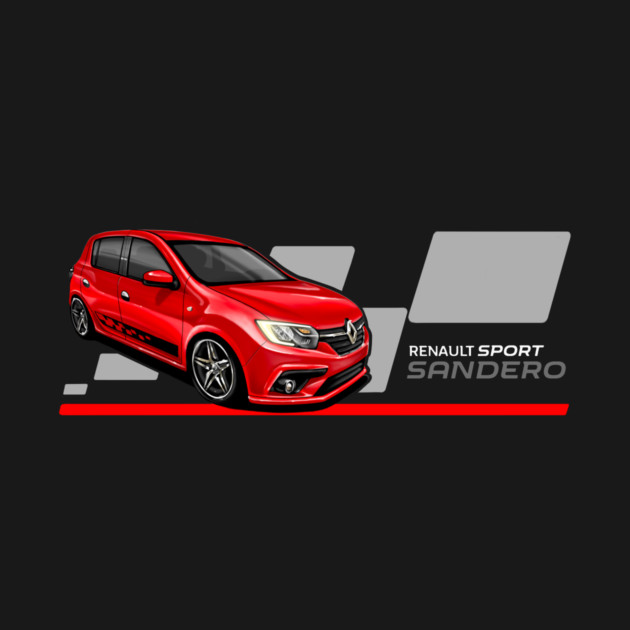 Renault sandero sport red car illustration | Dacia sandero by monsalveautos