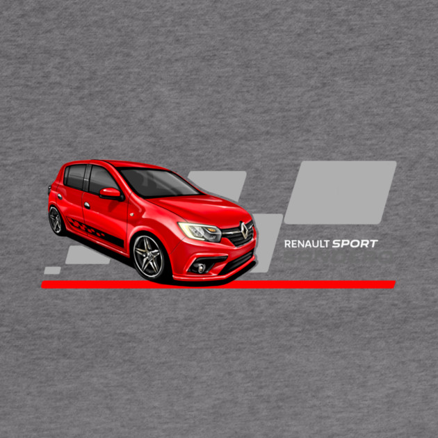 Renault sandero sport red car illustration | Dacia sandero by monsalveautos