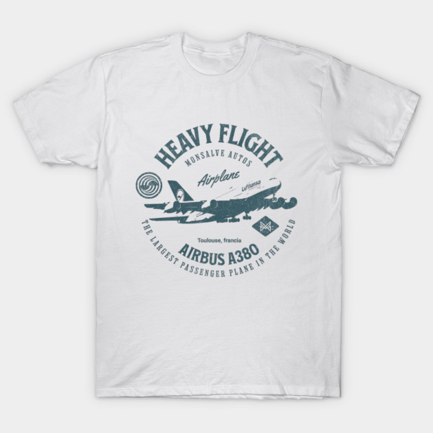 Airbus A380 THE LARGEST PASSENGER PLANE IN THE WORLD T-Shirt by monsalveautos