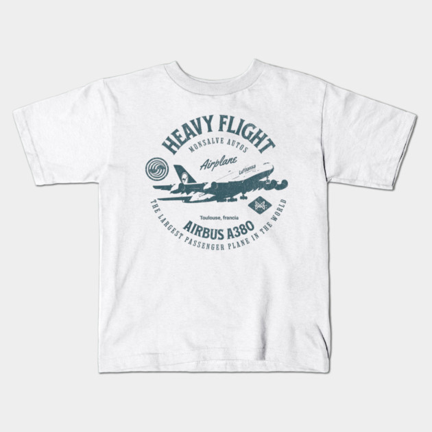 Airbus A380 Kids T-Shirt by monsalveautos