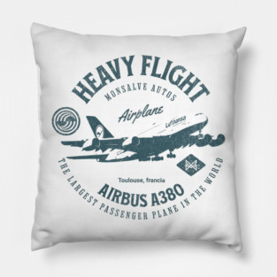 Airbus A380 THE LARGEST PASSENGER PLANE IN THE WORLD Pillow