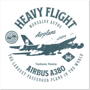 Airbus A380 THE LARGEST PASSENGER PLANE IN THE WORLD Posters and Art