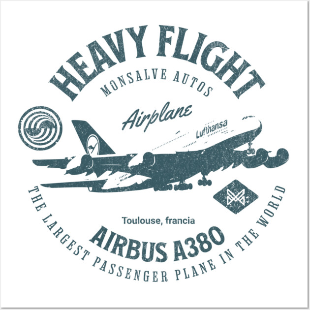 Airbus A380 THE LARGEST PASSENGER PLANE IN THE WORLD Wall Art by monsalveautos