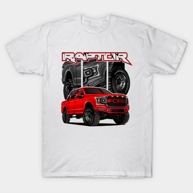 Ford Raptor red T-Shirt by monsalveautos