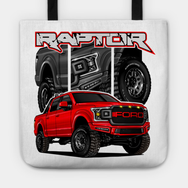 Ford Raptor red Tote by monsalveautos