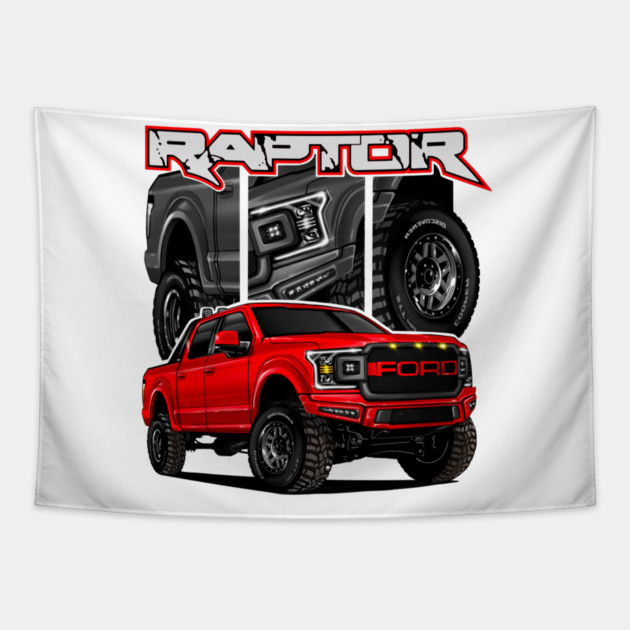 Ford Raptor red Tapestry by monsalveautos