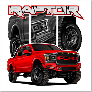 Ford Raptor red Posters and Art