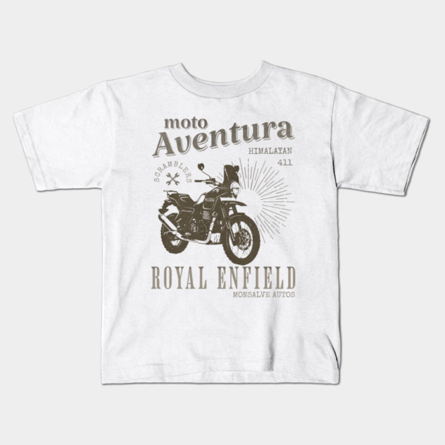 ROYAL ENFIELD HIMALAYAN 411 classic motorcycle Kids T-Shirt by monsalveautos