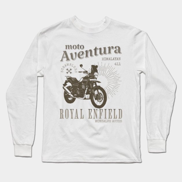 ROYAL ENFIELD HIMALAYAN 411 classic motorcycle Long Sleeve T-Shirt by monsalveautos