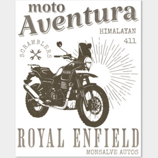 ROYAL ENFIELD HIMALAYAN 411 classic motorcycle Posters and Art