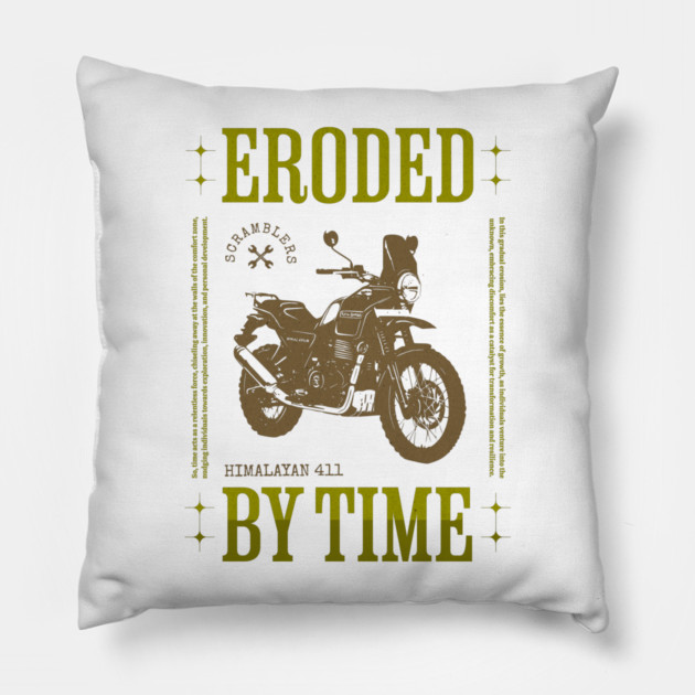 scrambler motorcycle ROYAL ENFIELD HIMALAYAN 411 Pillow by monsalveautos
