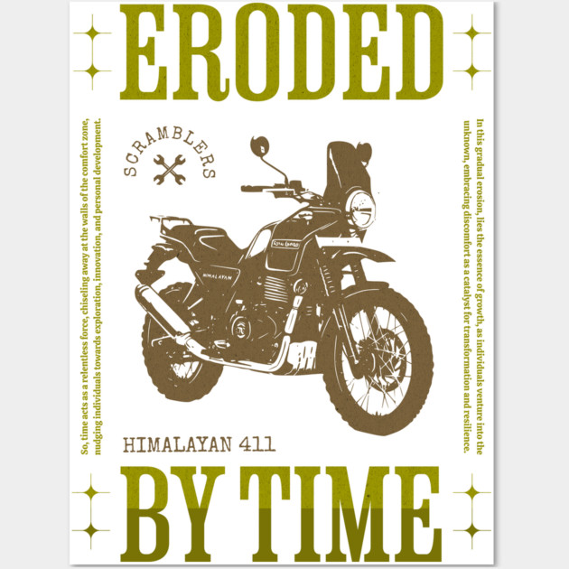 scrambler motorcycle ROYAL ENFIELD HIMALAYAN 411 Wall Art by monsalveautos