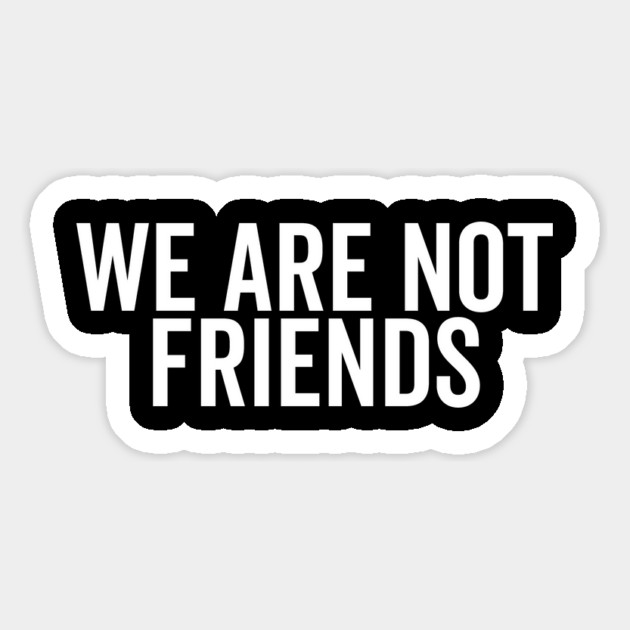 We Are Not Friends Magnet by Frank Ring