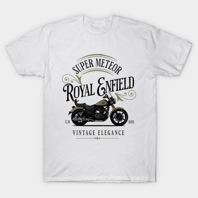 vintage elegance ROYAL ENFIELD SUPER METEOR 650 T-Shirt by monsalveautos