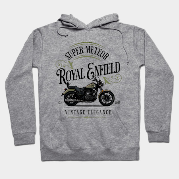 vintage elegance ROYAL ENFIELD SUPER METEOR 650 Hoodie by monsalveautos