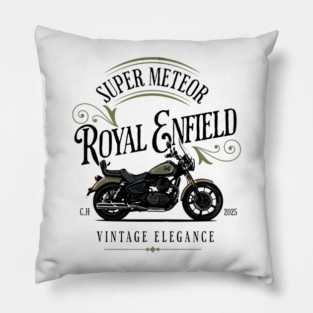 vintage elegance ROYAL ENFIELD SUPER METEOR 650 Pillow
