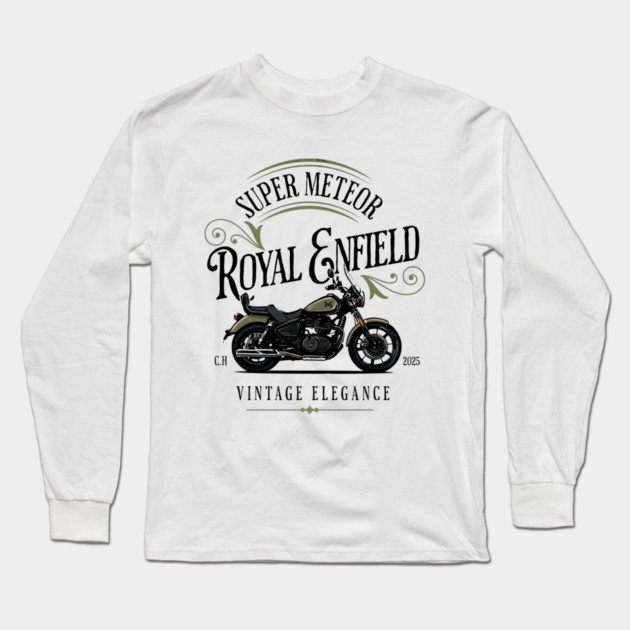 vintage elegance ROYAL ENFIELD SUPER METEOR 650 Long Sleeve T-Shirt by monsalveautos