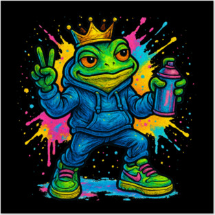 Street King Frog Posters and Art