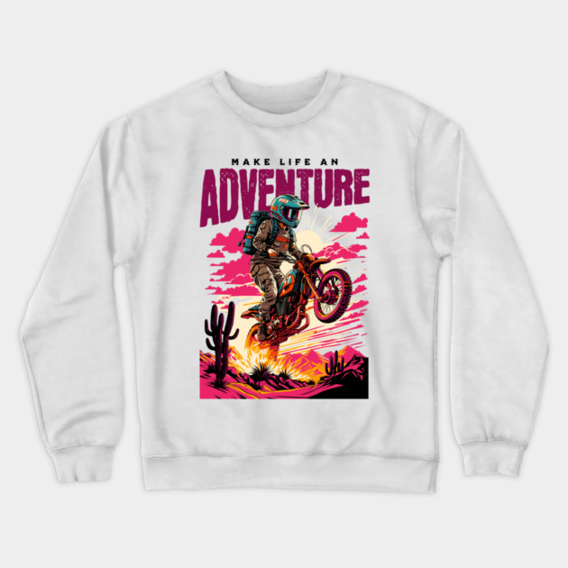 motocross adventure Crewneck Sweatshirt by monsalveautos