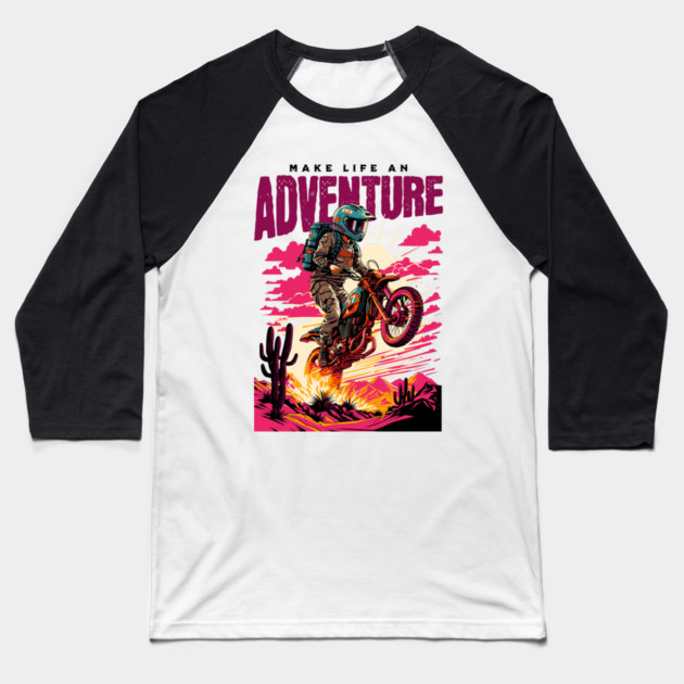 motocross adventure Baseball T-Shirt by monsalveautos