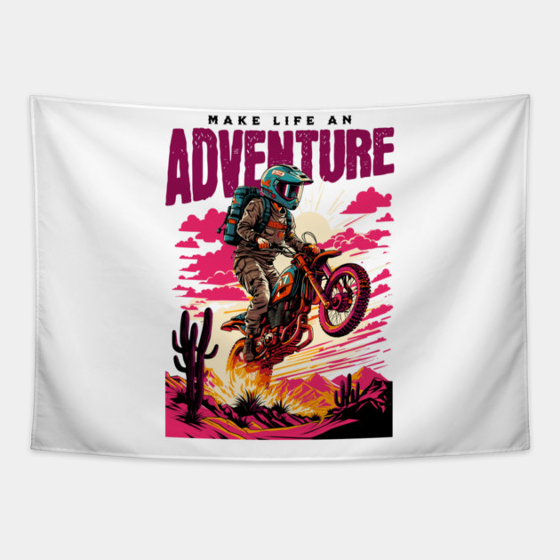 motocross adventure Tapestry by monsalveautos