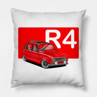 drawing renault 4 Pillow