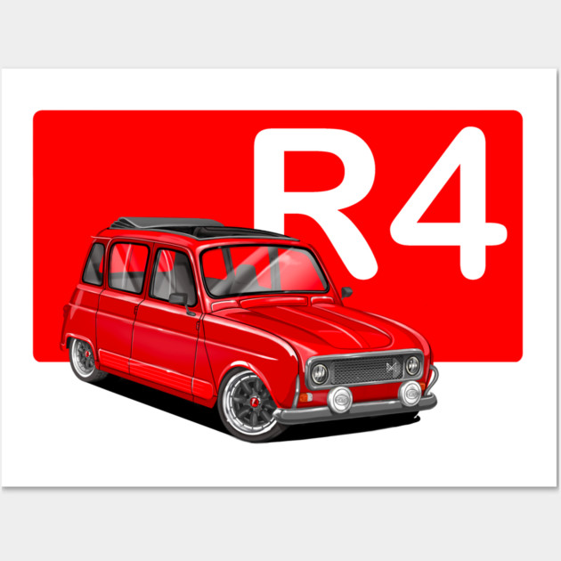 drawing renault 4 Wall Art by monsalveautos