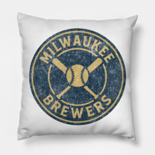 Milwaukee Brewers Vintage Baseball Classic Fan Design Pillow