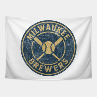 Milwaukee Brewers Vintage Baseball Classic Fan Design Tapestry