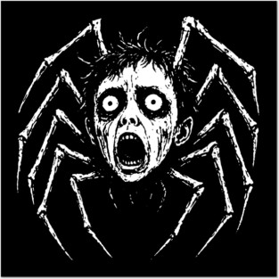 Vintage Punk T-shirt Creepy Doll Head Spider Graphic Black Tee Emo Punk Teen Spiked Collar Shirt Alt Fashion Gift Punk Rock Shirt Unisex Sweatshirt Hoodie Posters and Art