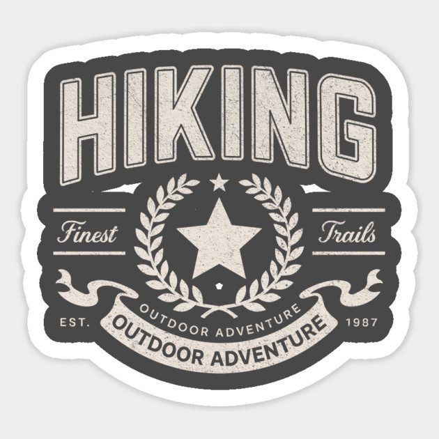 Hiking Finest Trails Classic Badge Magnet by Vinokurio