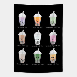 Boba Tea, Bubble Tea Menu Tapestry