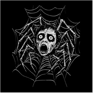 Vintage Punk T-shirt Creepy Doll Head Spider Graphic Black Tee Emo Punk Teen Spiked Collar Shirt Alt Fashion Gift Punk Rock Shirt Unisex Sweatshirt Hoodie Posters and Art