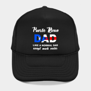 Puerto Rican Dad - Much Cooler Puerto Rico Proud Boricua Fathers Day Hat