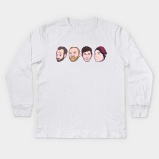 Multiple Nerdgasm - Just the heads, thanks! Kids Long Sleeve T-Shirt