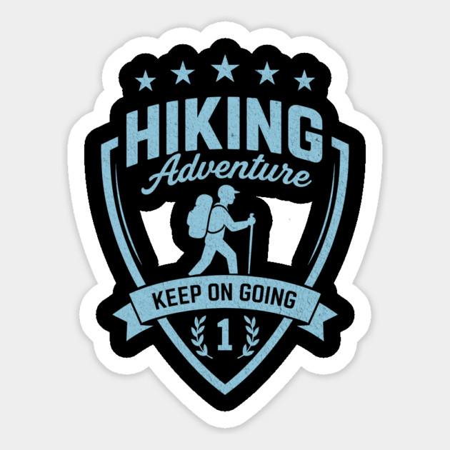 Hiking Adventure T-Shirt, Keep On Going Magnet by Vinokurio