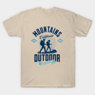 Mountains California, Outdoor Hiking Adventures T-Shirt