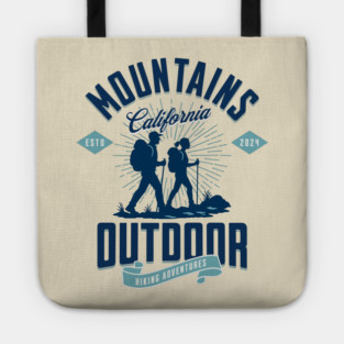 Mountains California, Outdoor Hiking Adventures Tote
