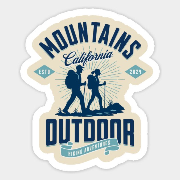 Mountains California, Outdoor Hiking Adventures Magnet by Vinokurio