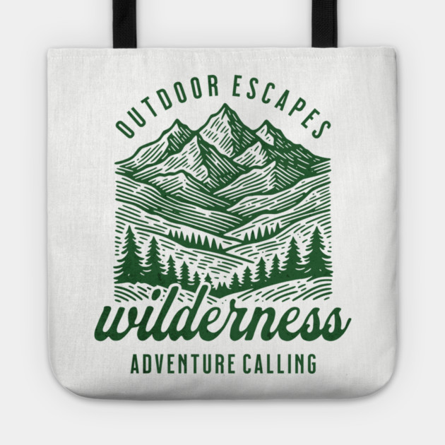 Outdoor Escapes, Wilderness Adventure Calling Tote by Vinokurio
