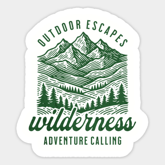 Outdoor Escapes, Wilderness Adventure Calling Magnet by Vinokurio