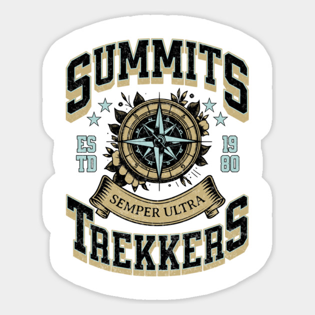 Summit Trekkers Hikers T-shirt Magnet by Vinokurio