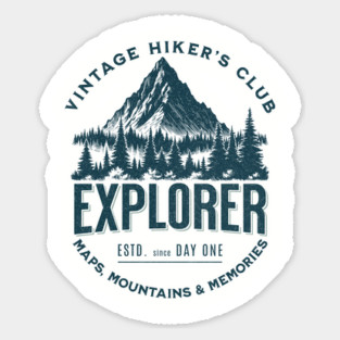 Vintage Hikers Club T-shirt Magnet
