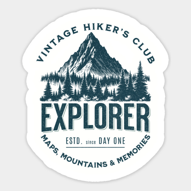Vintage Hikers Club T-shirt Magnet by Vinokurio