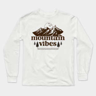 Mountain Vibes Hiking T-shirt Long Sleeve T-Shirt