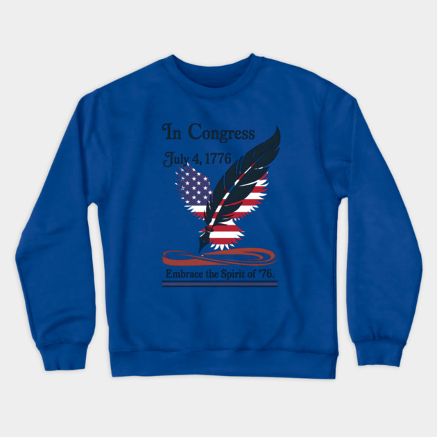 In Congress, July 4, 1776 Historical Independence Day Crewneck Sweatshirt by stitchloom